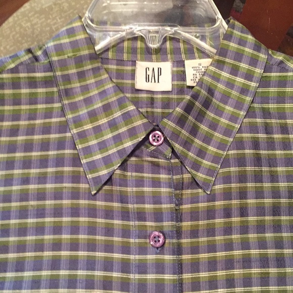 🌿 Vintage GAP silk shirt - Picture 2 of 8